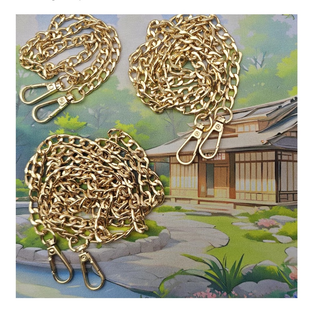 🆕  3 Pack Gold Metal Chains for Purse Wallet Bag Chain Replacement (16",36",48") - Picture 2 of 7